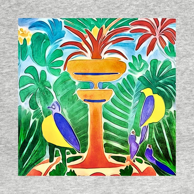 Fountain with birds-Matisse inspired by Zamart20